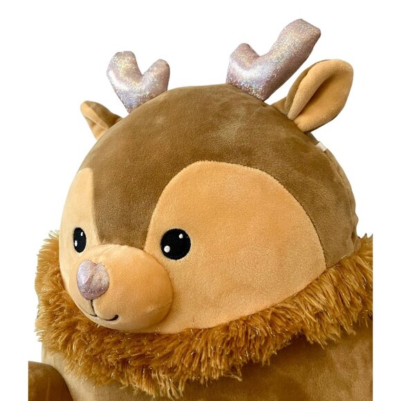 NEW Large Animal Adventure Squeeze w/Love XTRA PUFF Reindeer Glittery Plush-15" - Picture 3 of 16